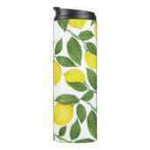 水彩レモン：夏のフルーツパターン タンブラー (回転右)
