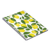 水彩レモン:夏のフルーツパターン ノートブック (右側)