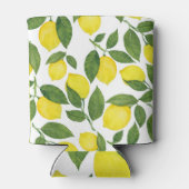 水彩レモン：夏のフルーツパターン 缶クーラー (裏面)