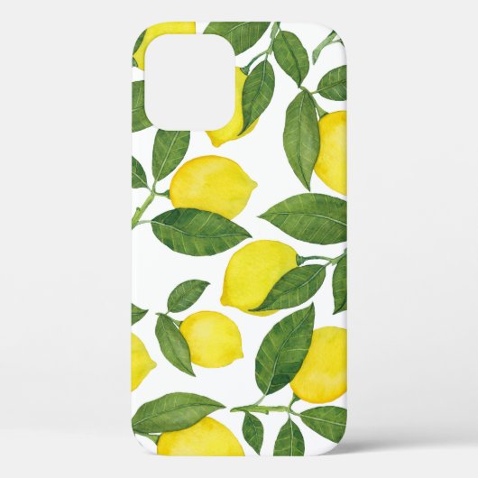 水彩レモン:夏のフルーツパターン Case-Mate iPhoneケース (裏面)