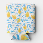 水彩レモン:手描き模様。 缶クーラー (裏面)