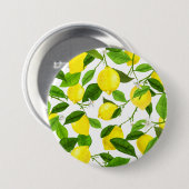 水彩レモン 缶バッジ (正面&裏面)
