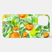 水彩レモン、花、柑橘類。 Case-Mate iPhoneケース (裏面 (横))