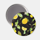 水彩レモン&葉ウォーターカラーレモン&葉ズ マグネット (正面/裏面)