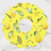 水彩レモン&葉4 ワイングラスタグ (裏面)