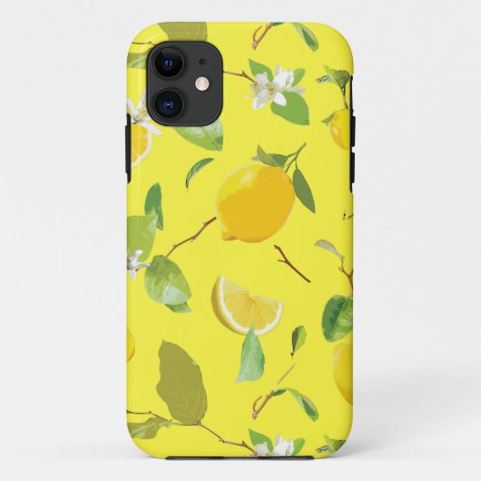 水彩レモン&葉4 Case-Mate iPhoneケース (裏面)