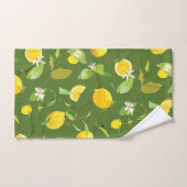 水彩レモン&葉5 バスタオルセット (ハンドタオル)