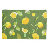 水彩レモン&葉5 枕カバー (裏面-左)