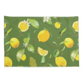 水彩レモン&葉5 枕カバー (裏面-右)