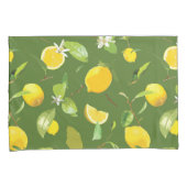 水彩レモン&葉5 枕カバー (正面右)