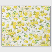 水彩レモンII ラッピングペーパー (フラット)