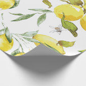 水彩レモンIII ラッピングペーパー (角)