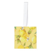 水彩レモンIV キューブオーナメント (正面)