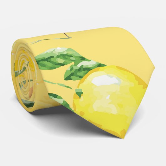 水彩レモンIV ネクタイ (ロール)