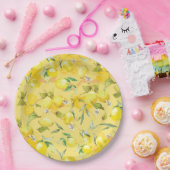 水彩レモンIV ペーパープレート (パーティー)