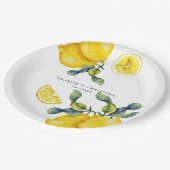 水彩レモ結婚ン ペーパープレート (アングル)