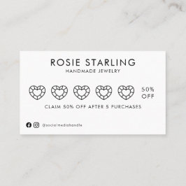 水彩ロゴ手作りジュエリー 名刺