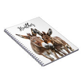 水彩ロバパーソナライズされたー ノートブック (右側)