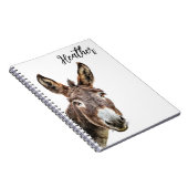 水彩ロバパーソナライズされたー ノートブック (右側)