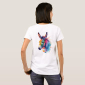 水彩ロバ Tシャツ (裏面フル)