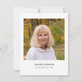 水彩ロビンバード葬儀フォトサンキュー サンキューカード (裏面)