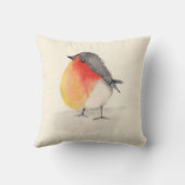 水彩ロビンピロー クッション (裏面)