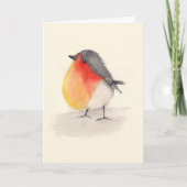 水彩ロビンマザーズデイカード カード (正面)