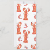 水彩ロブスタークロウフィッシュメ航海のニュー シーズンカード (裏面)