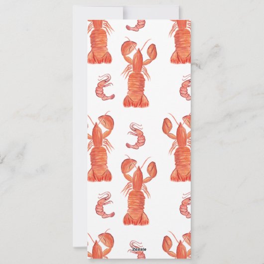 水彩ロブスタークロウフィッシュメ航海のニュー シーズンカード (裏面)