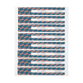 水彩ロブスターシーフードビーチ結婚式ロゴ ラップアラウンドラベル (シート)