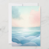 水彩ロブスタービーチパーティーベビーシャワー 招待状 (裏面)