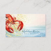 水彩ロブスターレストランクロフィッシュ 名刺 (正面)