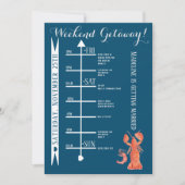 水彩ロブスター娘たち週末旅行 招待状 (正面)