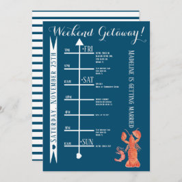 水彩ロブスター娘たち週末旅行 招待状