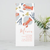 水彩ロブスター航海の植物性メニュー シーズンカード (スタンド正面)