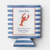 水彩ロブスター バケーション パーティー 缶クーラー (裏面)