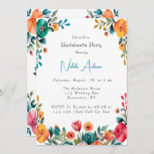 水彩ロマンスバチェロレッテ 招待状 (正面/裏面)