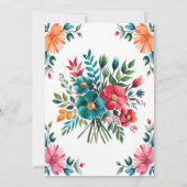 水彩ロマンス結婚お祝い 招待状 (裏面)