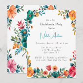 水彩ロマンス ブライズメイドパーティー 招待状 (正面/裏面)