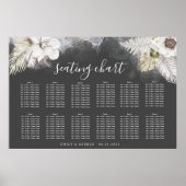 水彩ロマンチックエレガントフラワーレイジングチャート ポスター (正面)