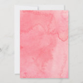 水彩ロマンチックフローラブライダルシャワー 招待状 (裏面)