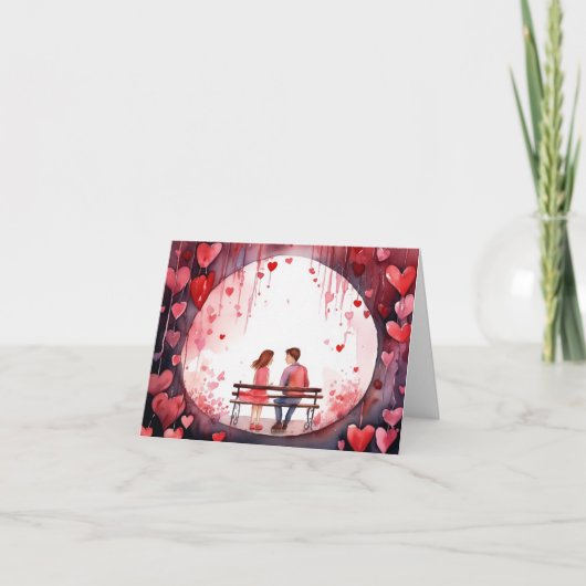 水彩ロマンチック カード (正面)