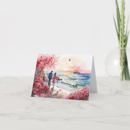 水彩ロマンチック カード