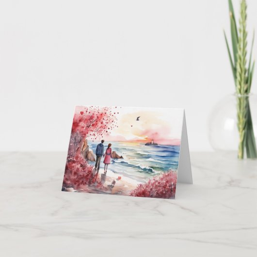 水彩ロマンチック カード (正面)