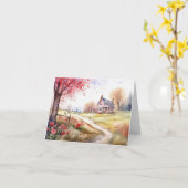 水彩ロマンチック カード (黄色い花)