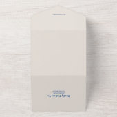 水彩ロマンティックサマーオーシャンウェディング オールインワン招待状 (外側)