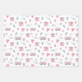 水彩ロンドン模様 ラッピングペーパーシート (正面2)