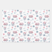 水彩ロンドン模様 ラッピングペーパーシート (正面)