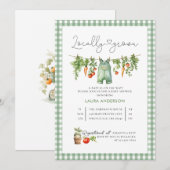 水彩ローカルベイビーシャワー 招待状 (正面/裏面)