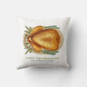 水彩ローストターキーディナーサンクスギビング クッション (裏面)